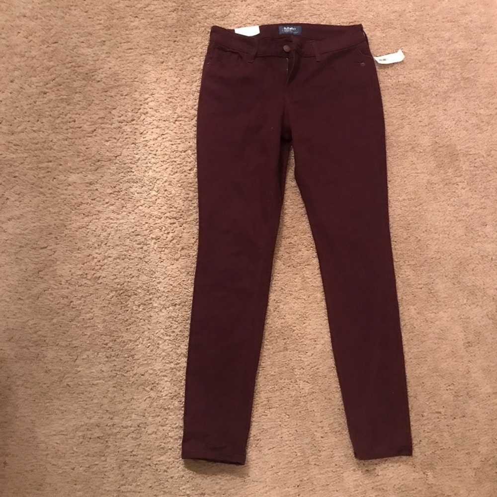 Maroon skinny jeans